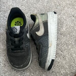 Kids Black and White Nike Shoes